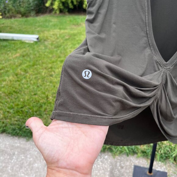 Lululemon Deep Stretch Tank Dark Olive Green Size 2 - Picture 6 of 8